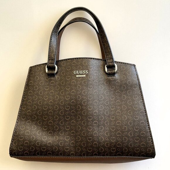 GUESS LOS ANGELES LOGO PURSE TOTE CROSSBODY LIKE NEW - Picture 1 of 16